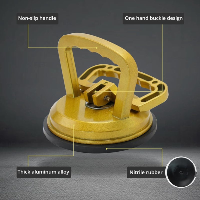 MAKERELE Thickened Aluminum Alloy Vacuum Suction Cup Heavy Duty Glass Lifter Suction Cups for Glass &Granite&Tiles&Mirror Lifting - Image 3
